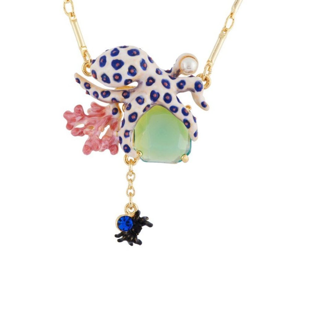 Les Nereides  Exoplanet Octopus Stone Pendant Necklace